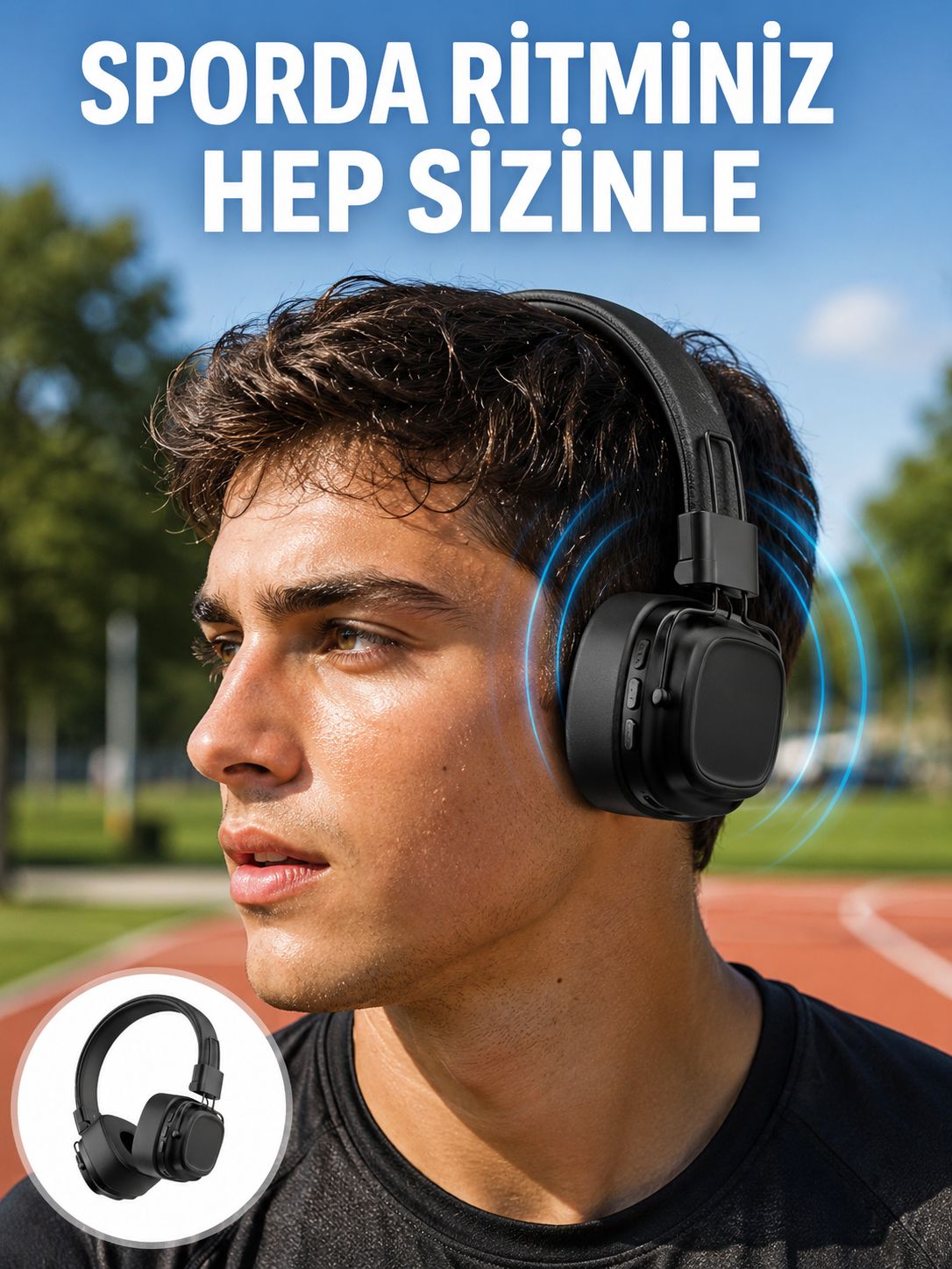 Katlanabilir Tasarımlı Taşınabilir Kablosuz Müzik Kulaklığı