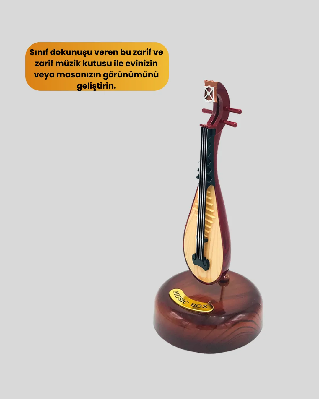 Ud Sembolü Müzik Kutusu Estetik Tasarım Melodi Destekli