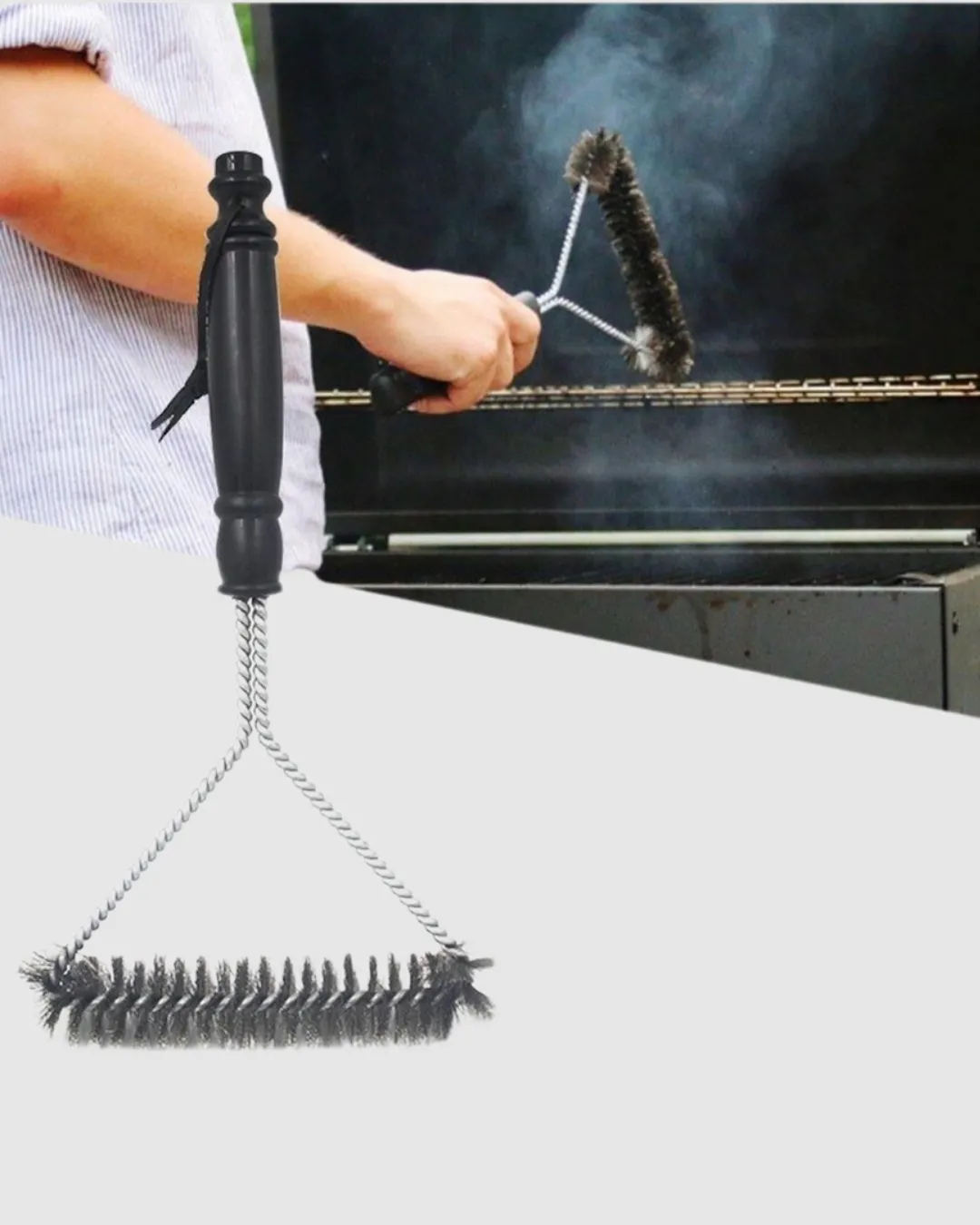 Paslanmaz Çelik Izgara Temizleme Fırçası Mangal ve Barbekü İçin