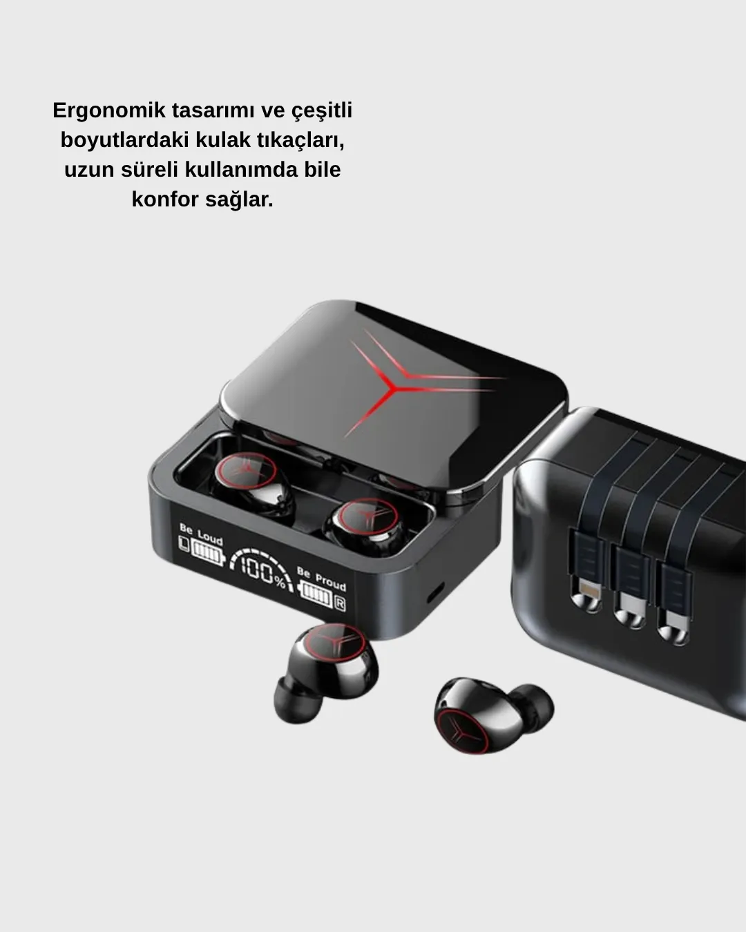 Powerbank Özellikli Bluetooth Kablosuz Kulaklık – Dokunmatik Kontrol, Uzun Pil Ömrü, Ergonomik Tasarım