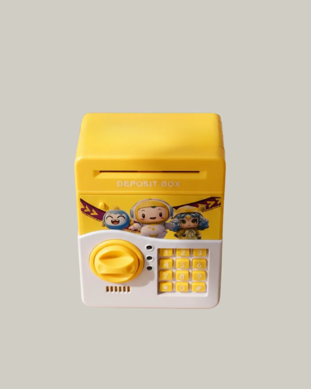 Sarı Şifreli Eğitici Çocuk Kumbarası Otomatik Para Girişli
