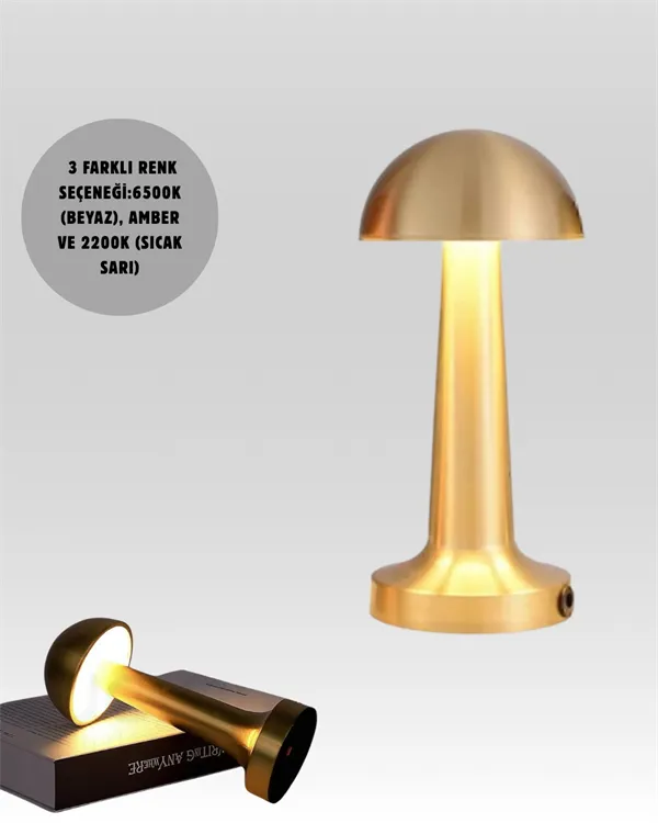 Şarjlı Dimmerli LED Masa Lambası – 4-8 Saat Aydınlatma