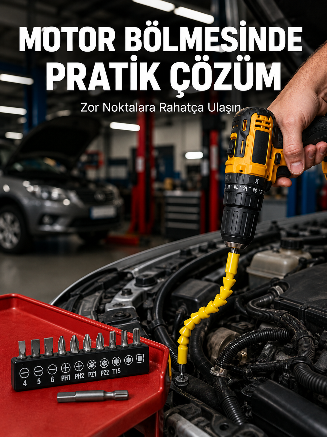 12 Parça Vidalama Uç Seti Akrobat Tasarım Dayanıklı Metal