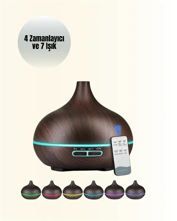 550 ml Kapasiteli Ultrasonik Difüzör – Yağsız Nemlendirici Kullanımıyla Uyumlu