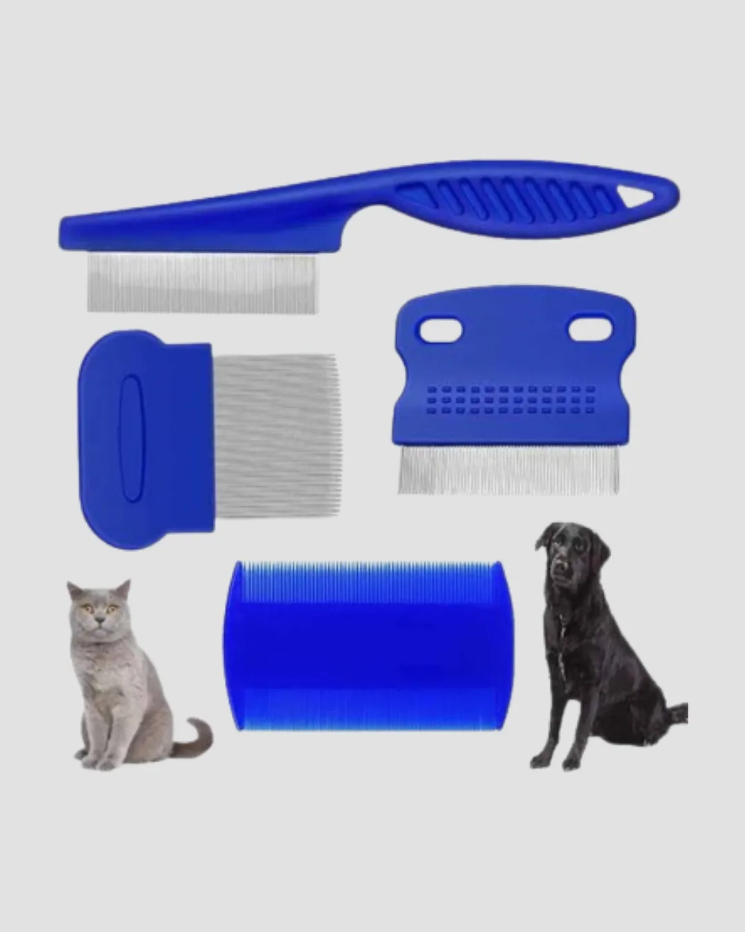 4’lü Kedi Köpek Tüy Temizleme Seti – Paslanmaz Çelik,Ergonomik ve Uzun Ömürlü