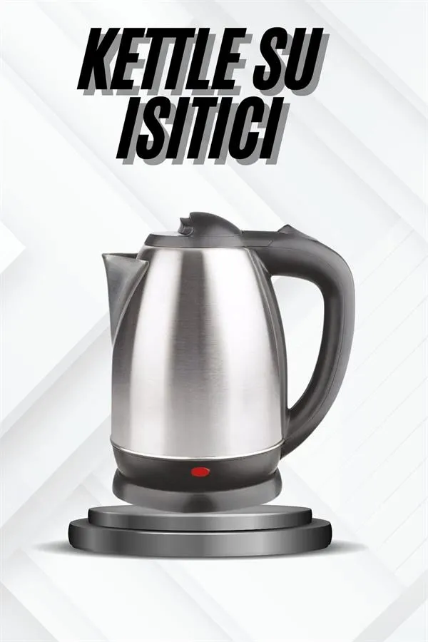 Kettle Su Isıtıcı C F Priz Uyumlu 220 - 240 V Paslanmaz Çelik Kablolu