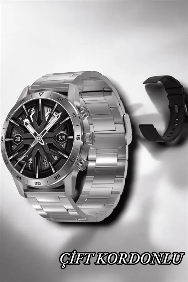 Suya Dayanıklı Dokunmatik Akıllı Saat Bluetooth 5.0, Sesli Asistan ve Sağlık Takibi