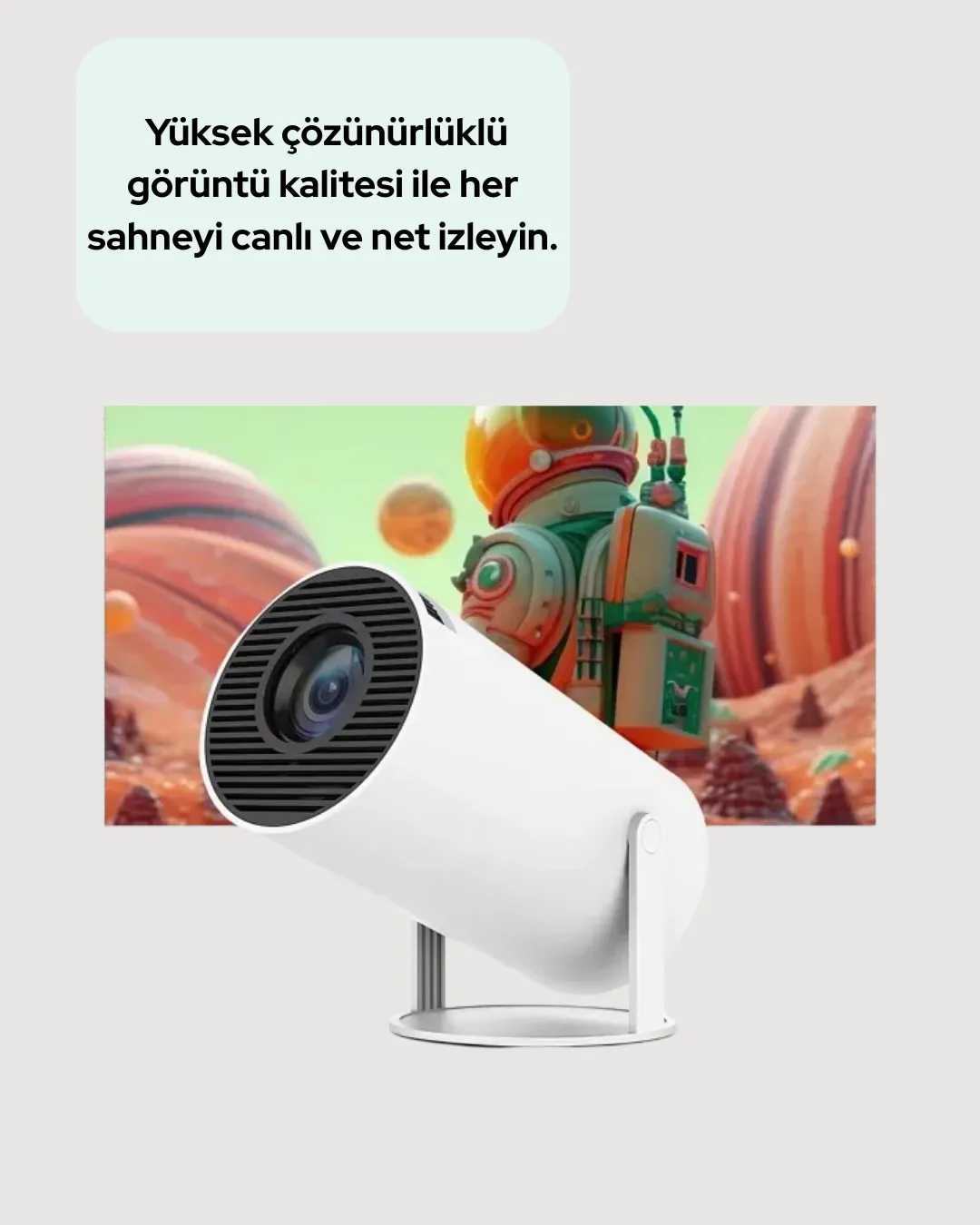 Ultra Pro Full HD ve 4K Destekli 130 İnç Projeksiyon Cihazı