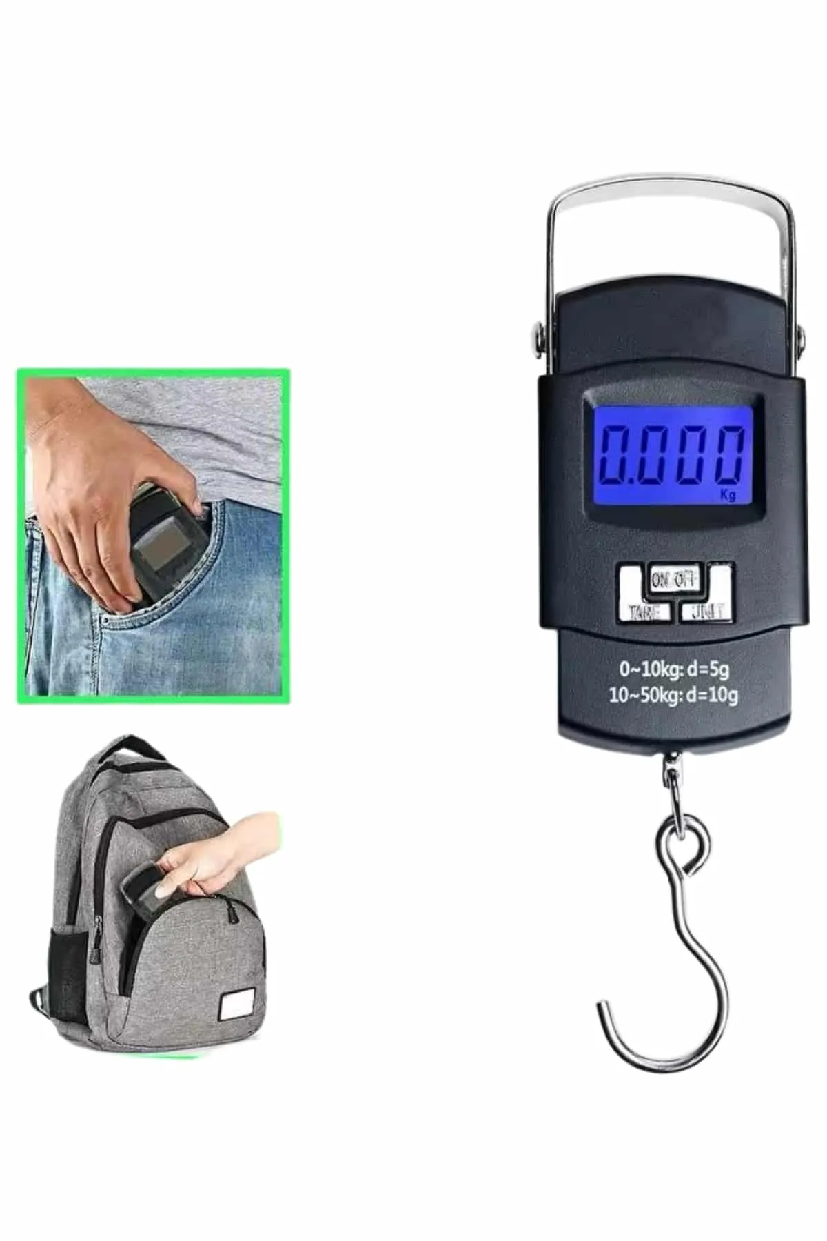 50 Kg Dijital El Terazisi Cep Tartısı El Kantarı Terazi