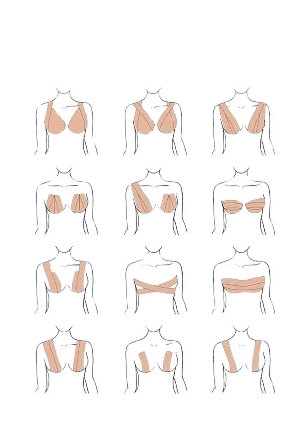 Toparlayıcı Göğüs Bandı Şekillendirici Ten Rengine Uygun Esnek Hassas Ciltlere Uygun