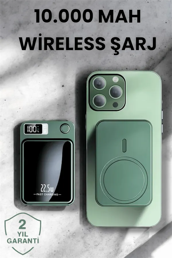 Pratik ve Taşınabilir 10.000 mAh Wireless Powerbank Hızlı Şarj Avantajı