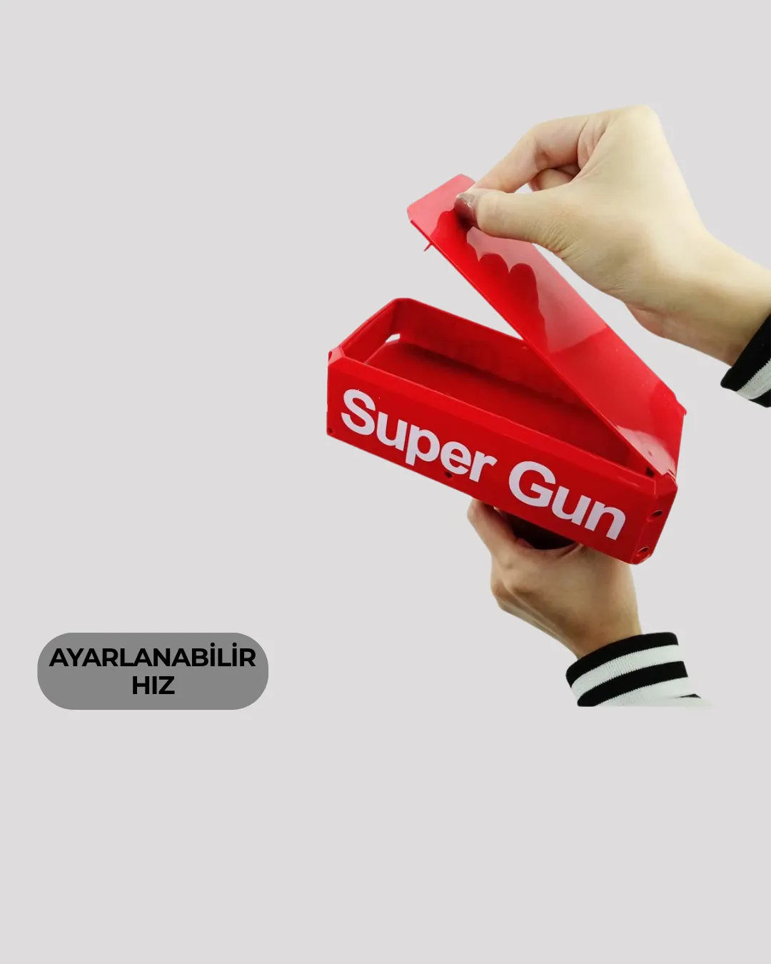 Dolar Boyutunda Kâğıt Atışı Yapan Pil ile Çalışan Oyuncak Tabanca