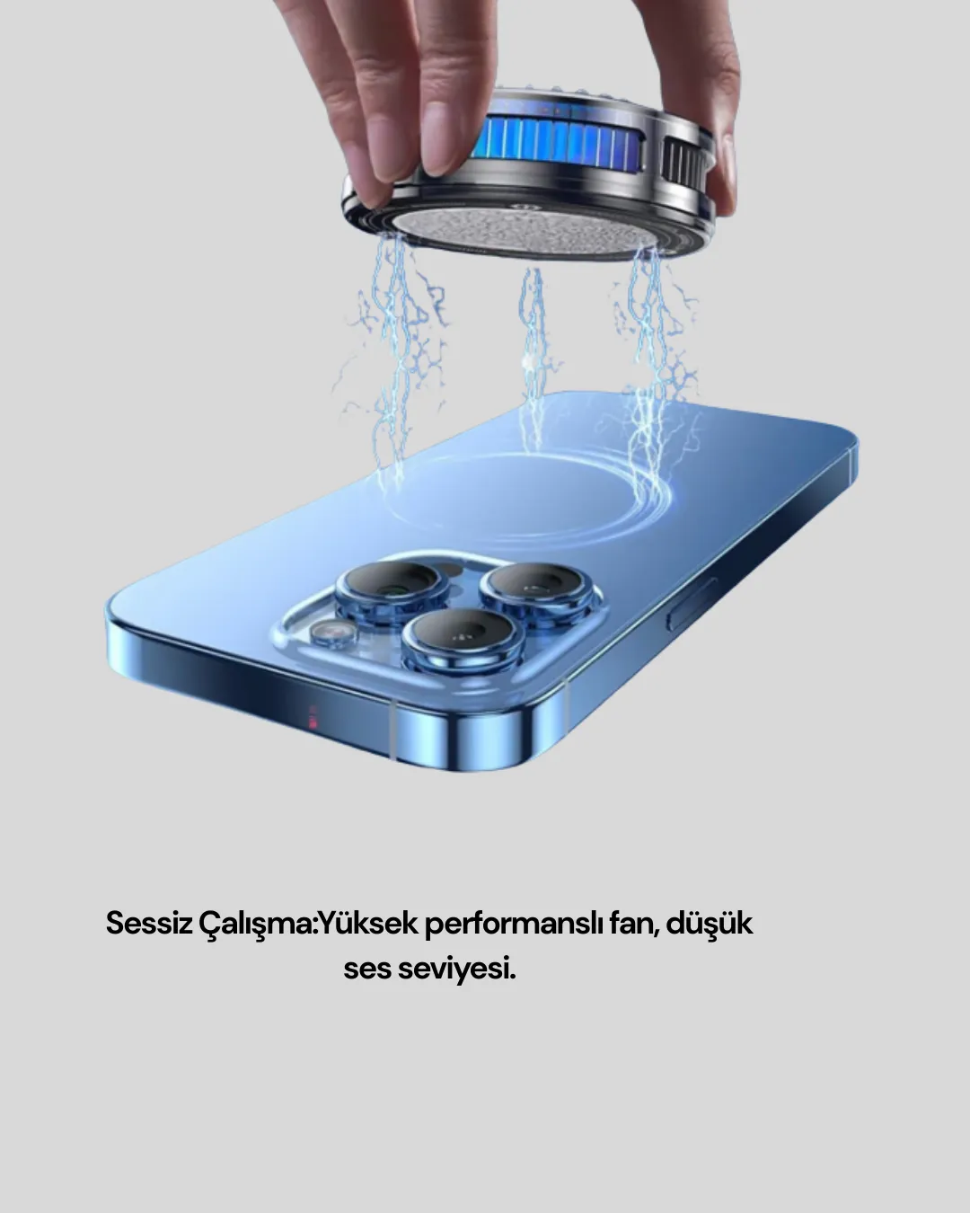 RGB Gaming Telefon Fanı Sessiz Soğutucu Tüm Akıllı Telefonlara Uygun