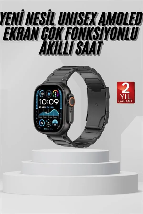 Akıllı Saat Arama Konuşma GPS ve NFC Özelliği 3 Kordonlu Amoled Ekran