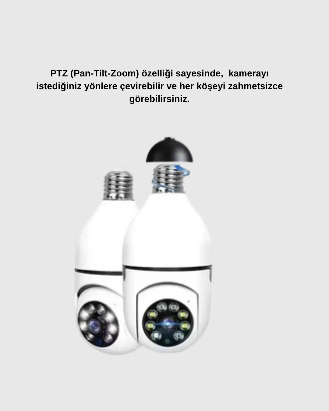 360 Derece Dönebilen Akıllı Duylu Kamera – PTZ, Uzaktan Kontrol, Hareket Algılama