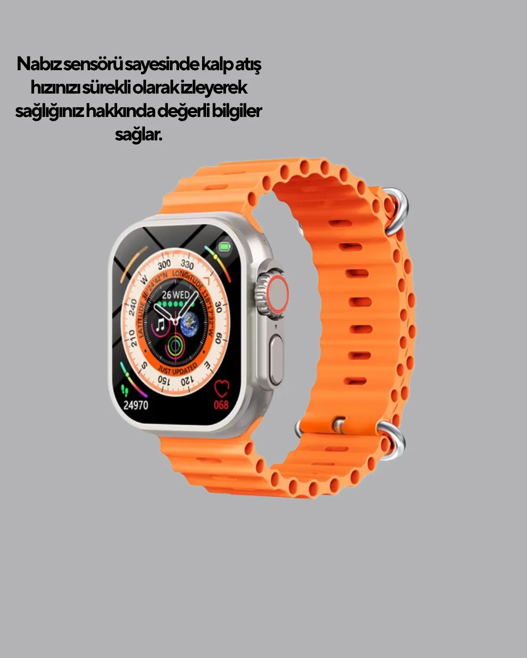 Akıllı Saat – Nabız Ölçer, Uyku Takibi, GPS, Suya Dayanıklı Tasarım