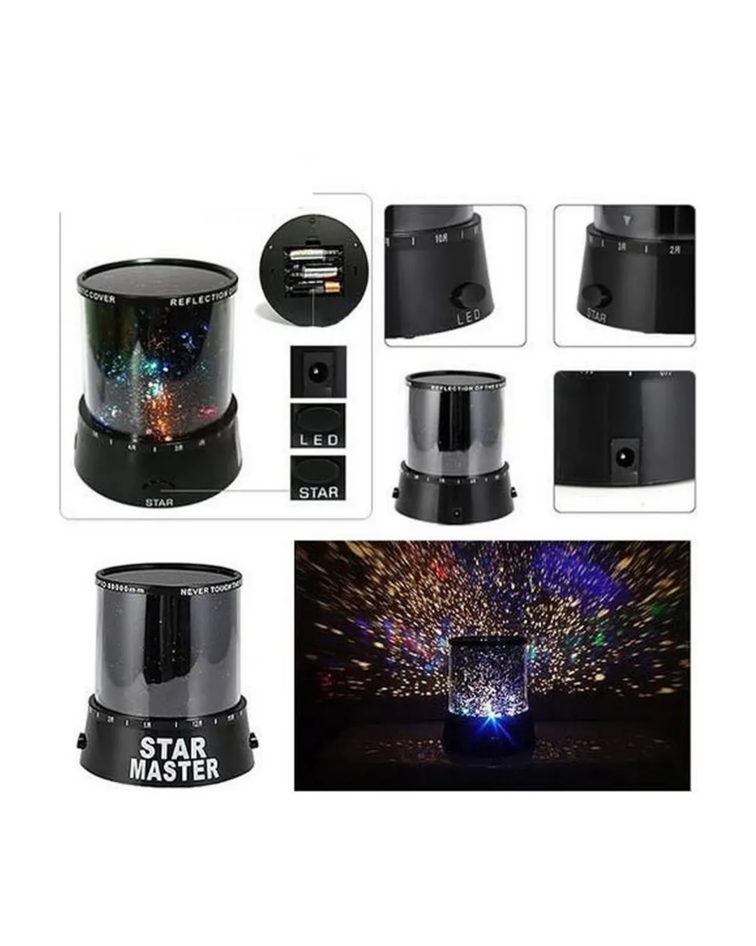 Yıldız Projeksiyon Gece Lambası Renkli Galaksi Işık Projektörü