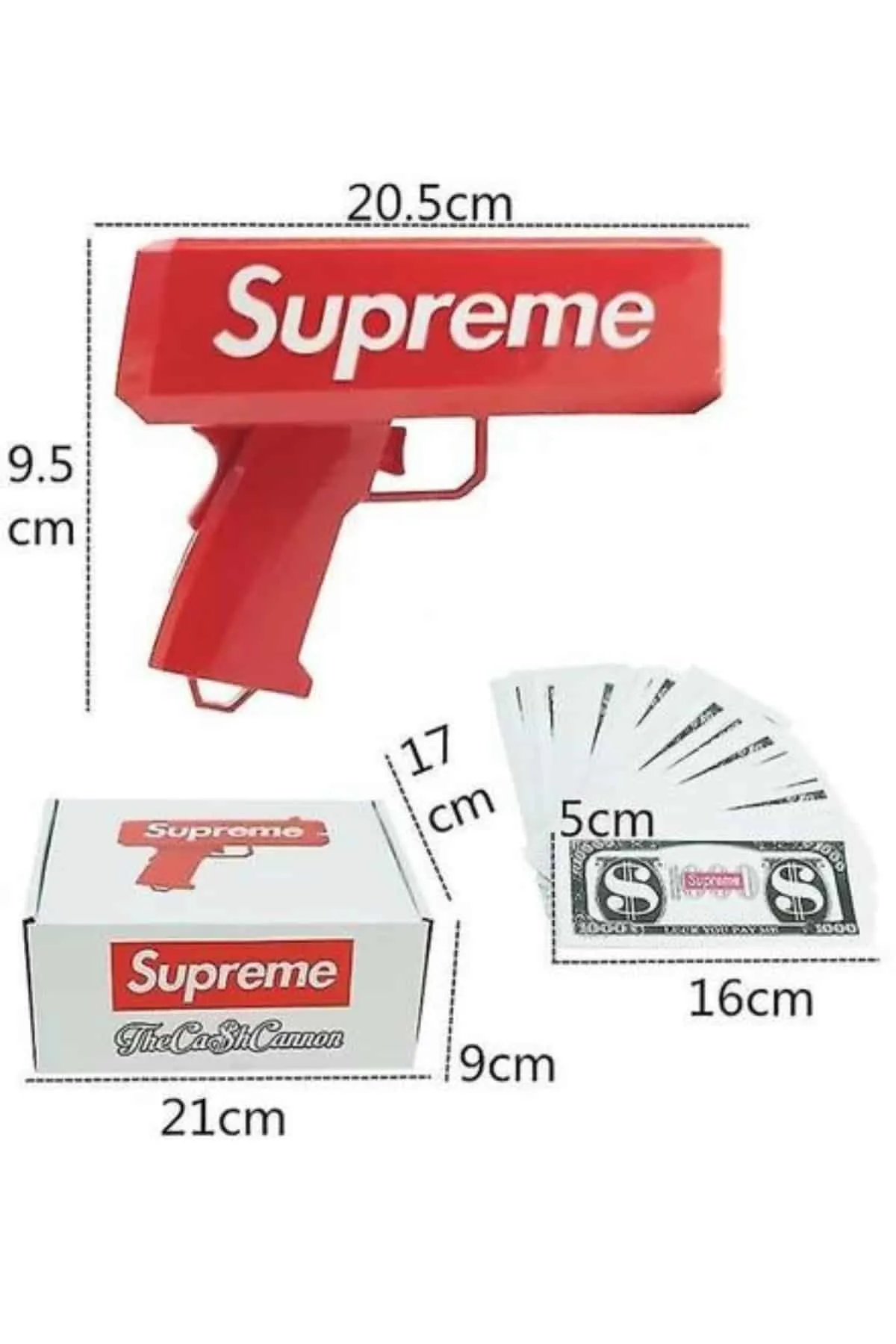 Çocuklara Özel Eğlenceli Para Saçma Makinası Parti Oyuncağı Kırmızı