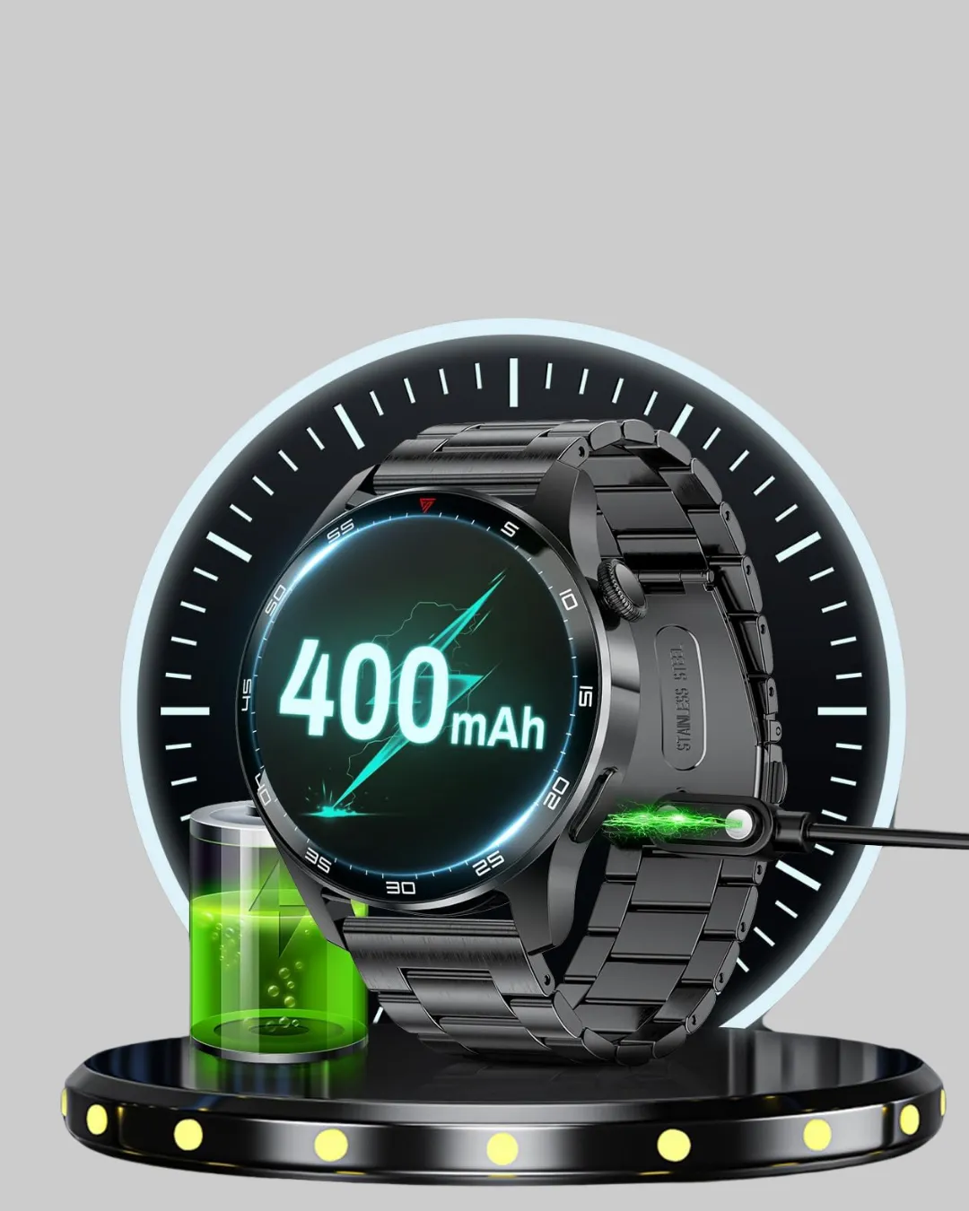 100mAh Şarjlı Akıllı Saat – Mesaj Bildirimi, Müzik Kontrolü ve Ergonomik Tasarım