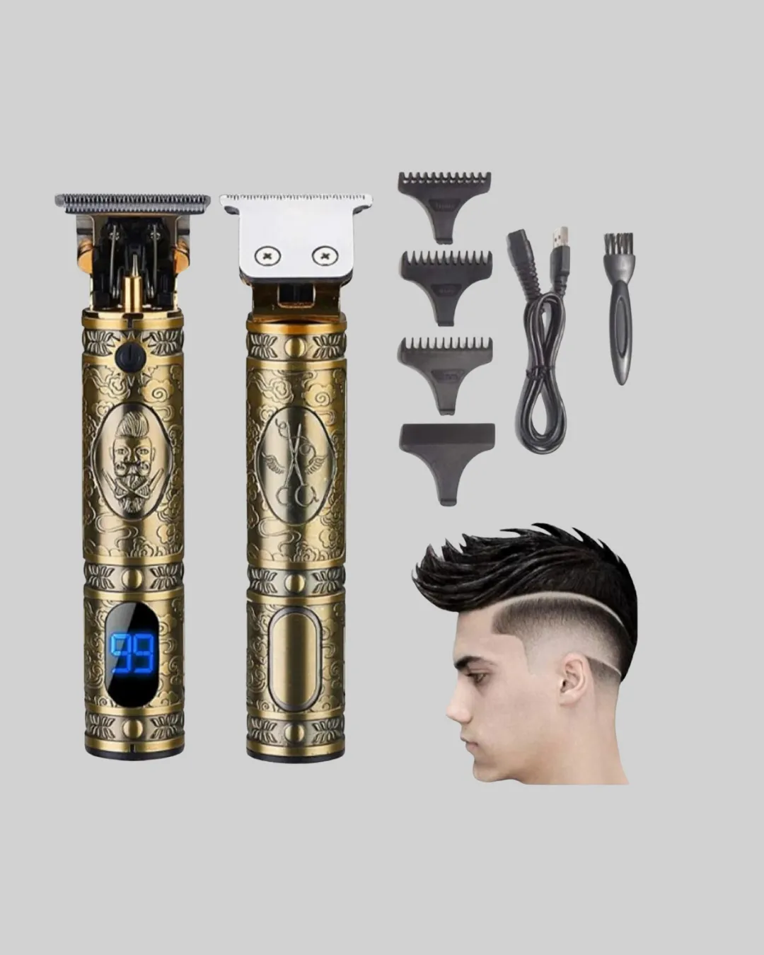 0.1 mm Hassas Kesim Tıraş Makinesi Şarjlı Metal Gövde