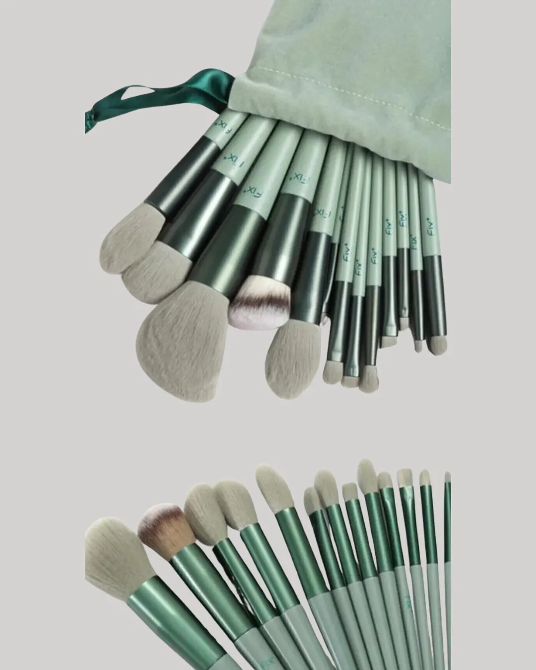 Toz ve Krem Ürünler İçin Güçlü Tutucu Yumuşak Kıllı Makyaj Fırça Takımı 13 Parça