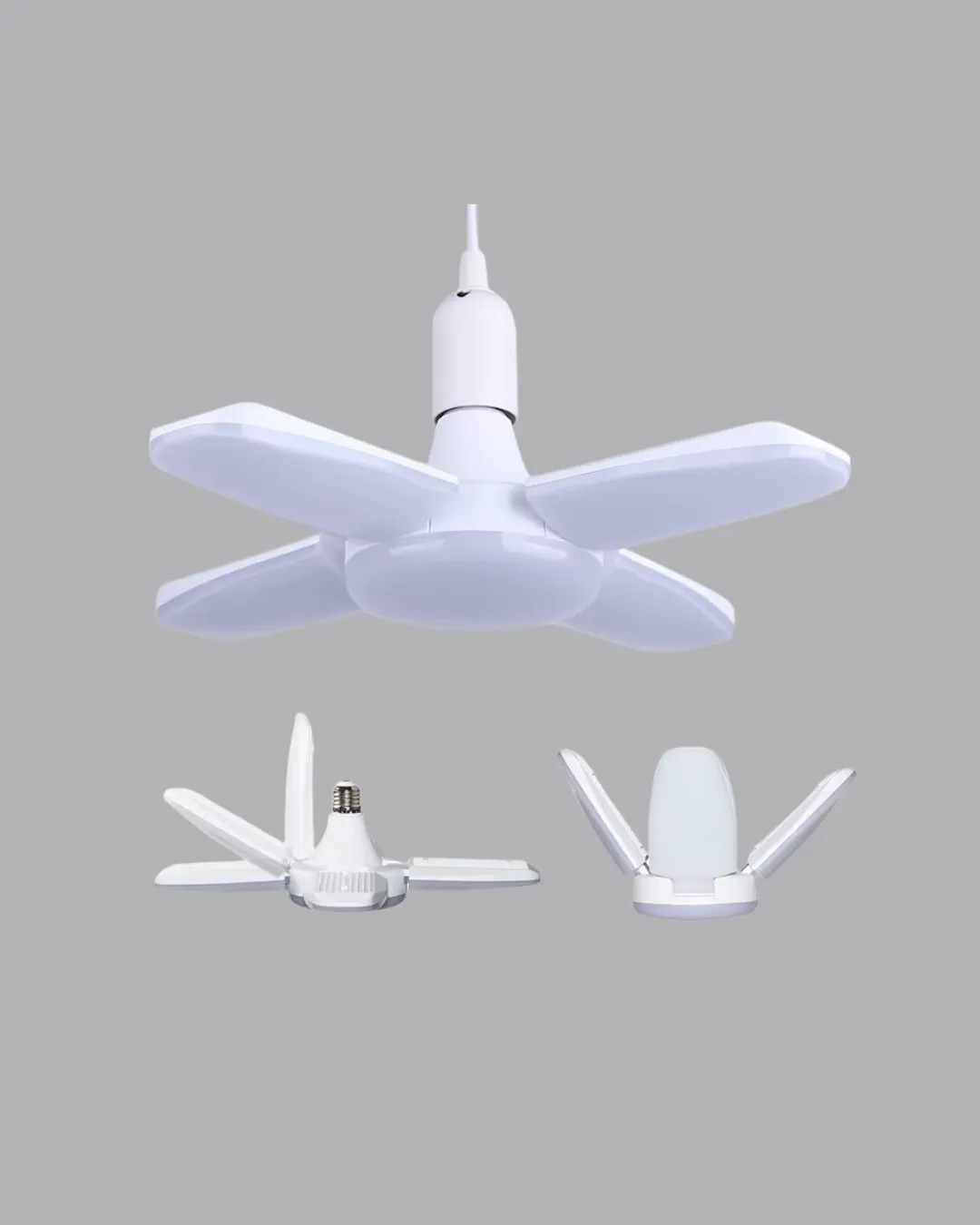 4 Kollu Katlanır Pervane LED Ampül 60 Watt Yüksek Aydınlatma ve Enerji Tasarrufu