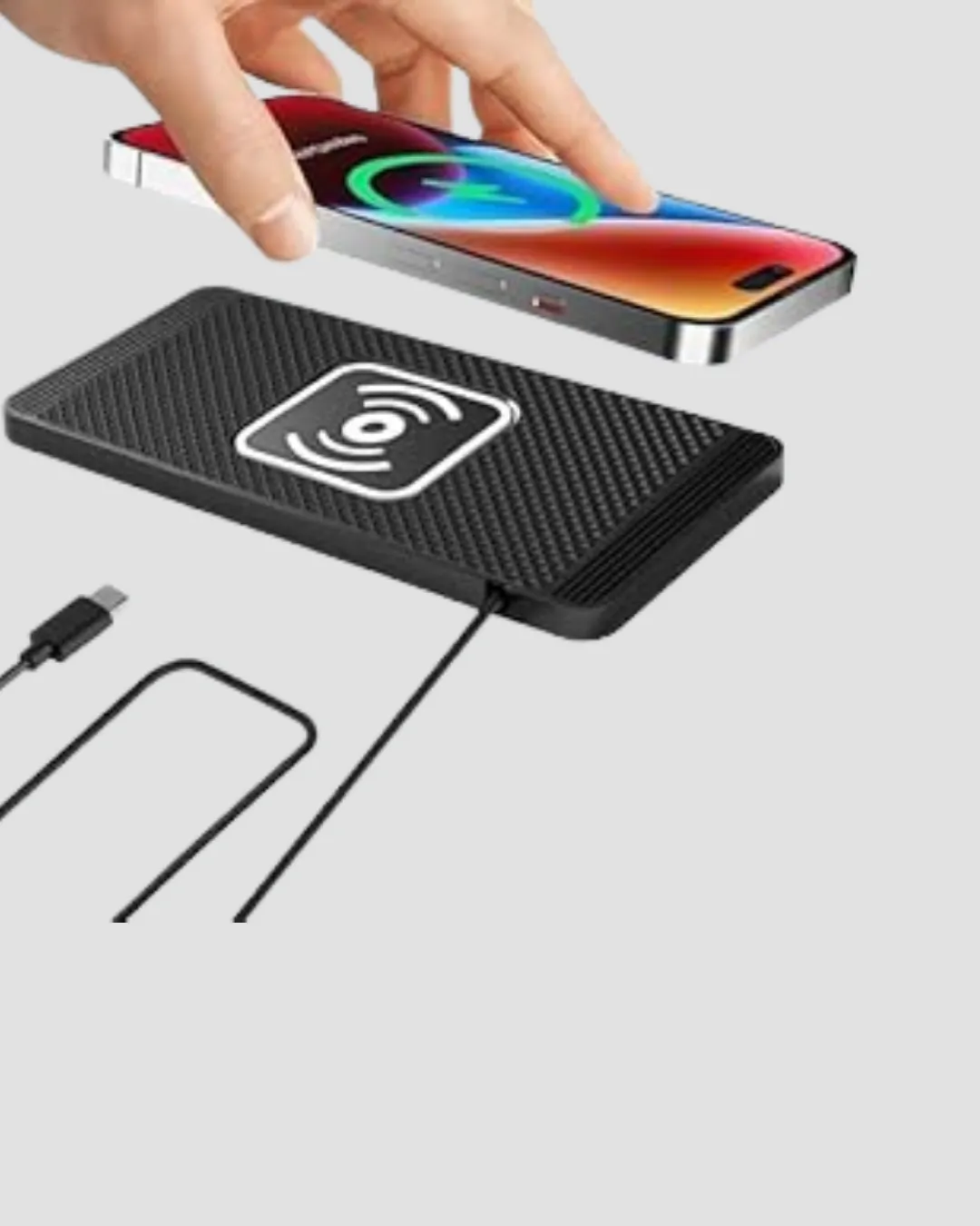 Manyetik Şarj Pedi 7.5W 10W 15W Hızlı Şarj Kaymaz Tabanlı