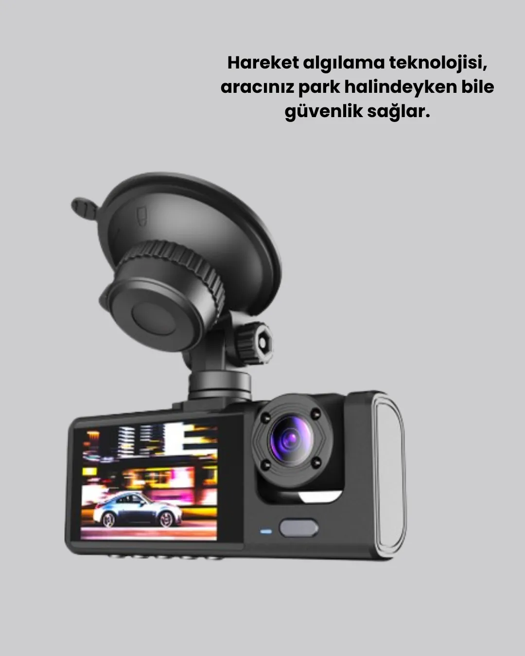 Üç Kameralı Araç Kamerası Full HD Gece Görüş  G-Sensör