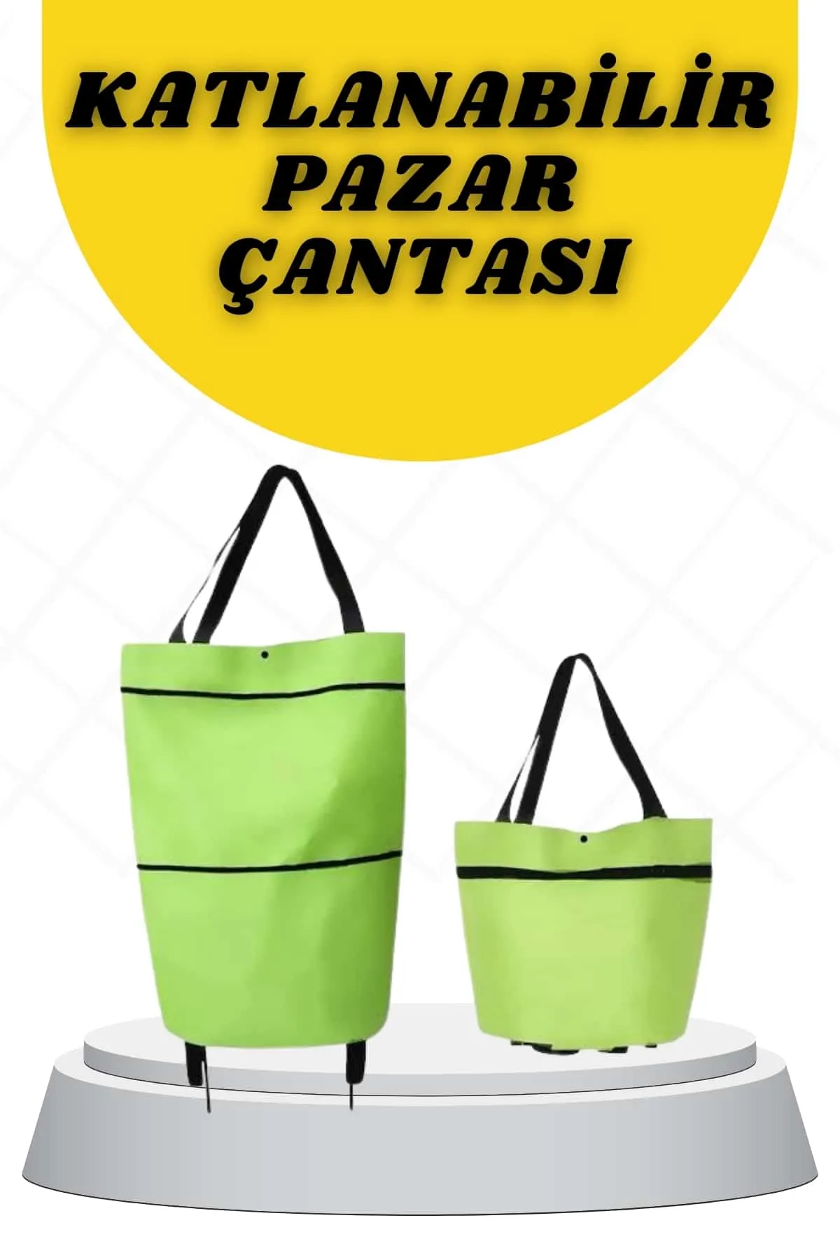 Katlanabilir Tekerlekli Alışveriş Çantası Pratik ve Detaylı Pazar Arabası