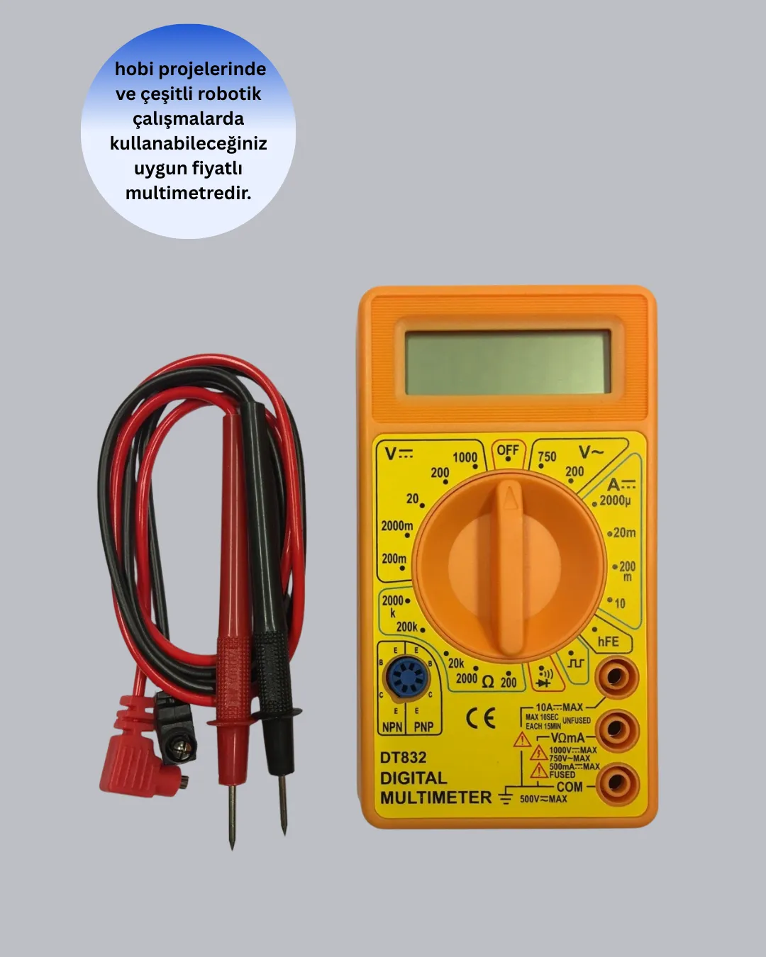 Çok Fonksiyonlu Dijital Multimetre Elektrik Test Cihazı