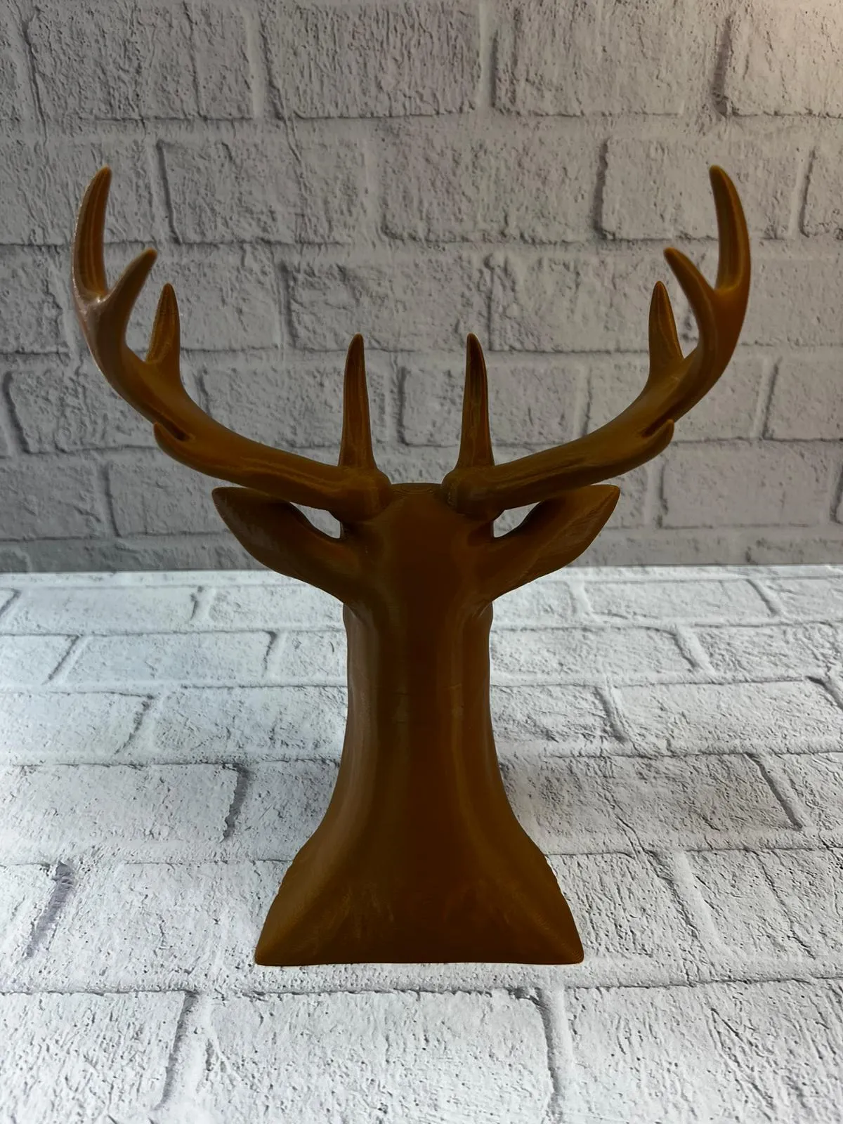 Dekoratif Kahverengi Geyik Biblo Salon ve Raf Dekoru