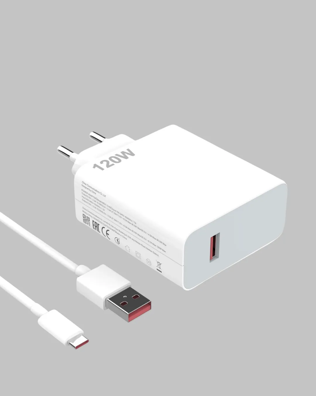 120W Hızlı Şarj Başlığı Ultra Güçlü Type-C Adaptör Kablo Dahil