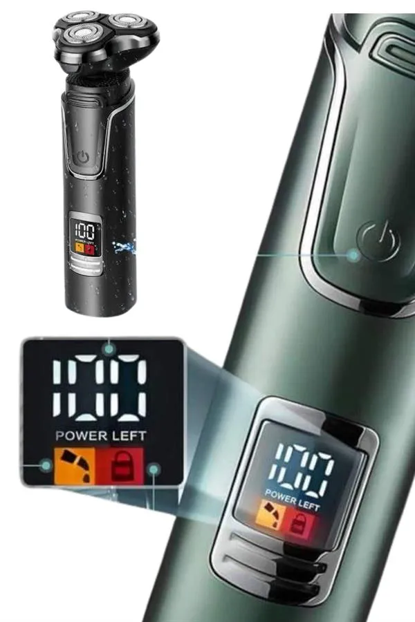 Yüksek Performanslı 3 Başlıklı Profesyonel Şarjlı Islak ve Kuru Kullanıma Uygun