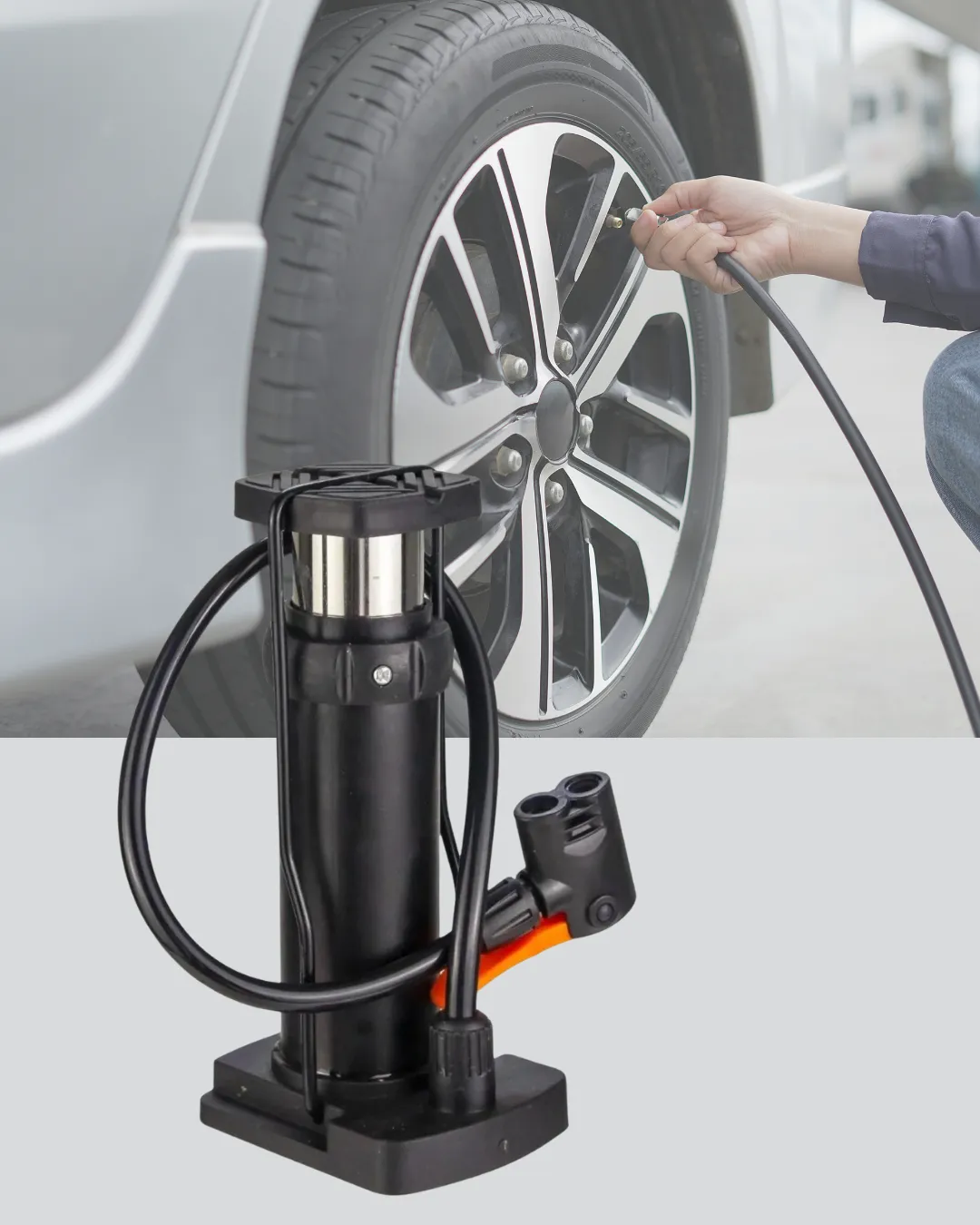 Ayak Pompası Otomobil Motosiklet Bisiklet Lastik Şişirme