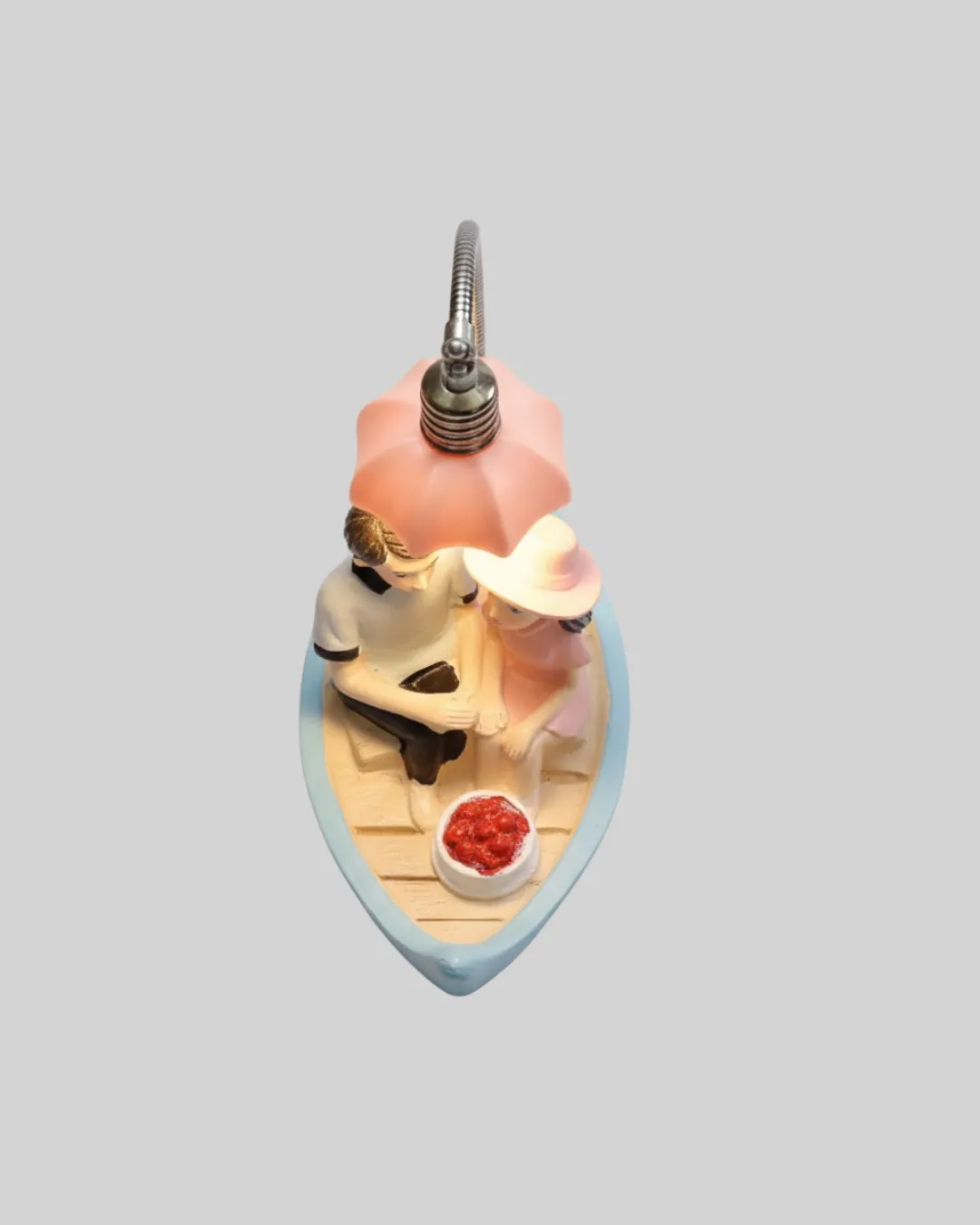 Oturan Çift Figürlü LED Masa Lambası Romantik Hediye