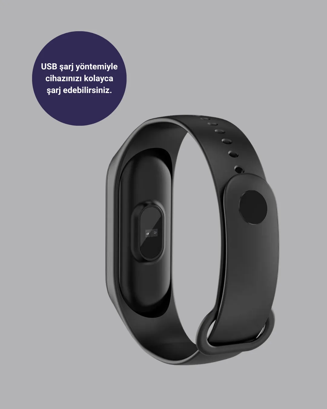 Bluetooth Akıllı Bileklik Spor Modlu Kalp Atış Takipli Uyku Analizli