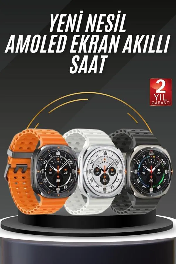 Tüm Telefonlara Uyumlu Akıllı Saat Uyku ve Sağlık Takibi Nabız Ölçer Adım sayar