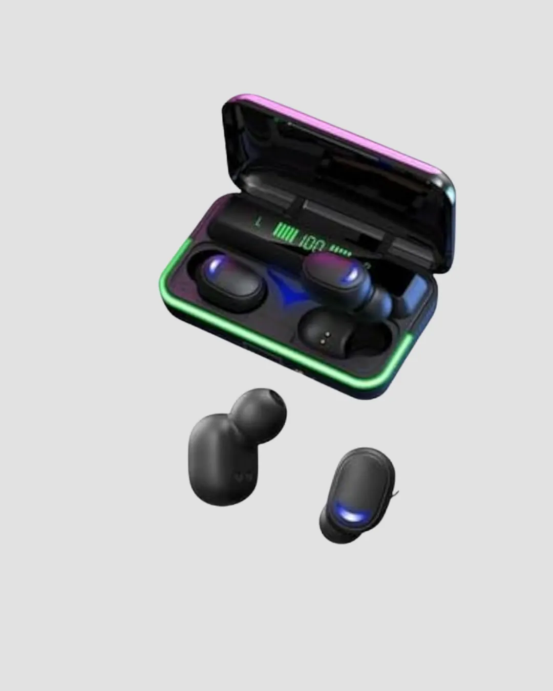 Oyun Modlu E10 Bluetooth Kulaklık Powerbank ve LED Ekranlı