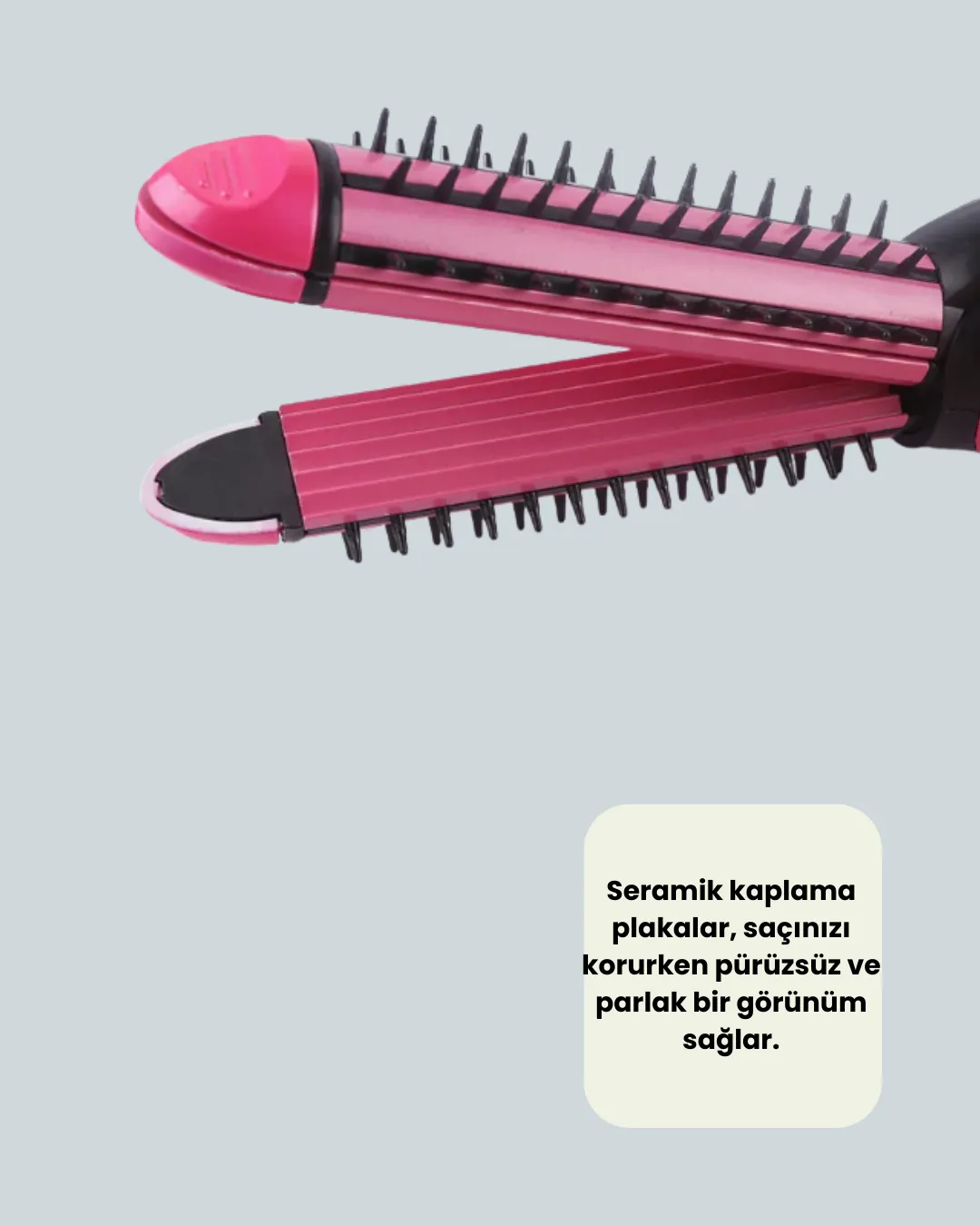 Saç Şekillendirici Maşa ve Düzleştirici 2’si 1 Arada