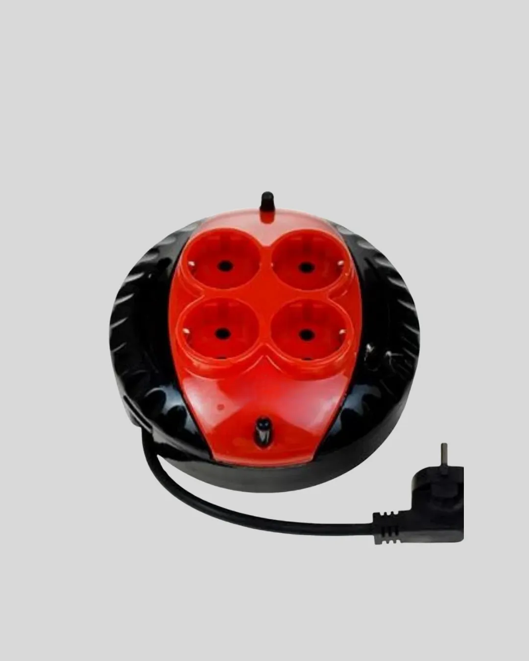 3 Metre Kablolu 4’lü Kırmızı Priz Makara