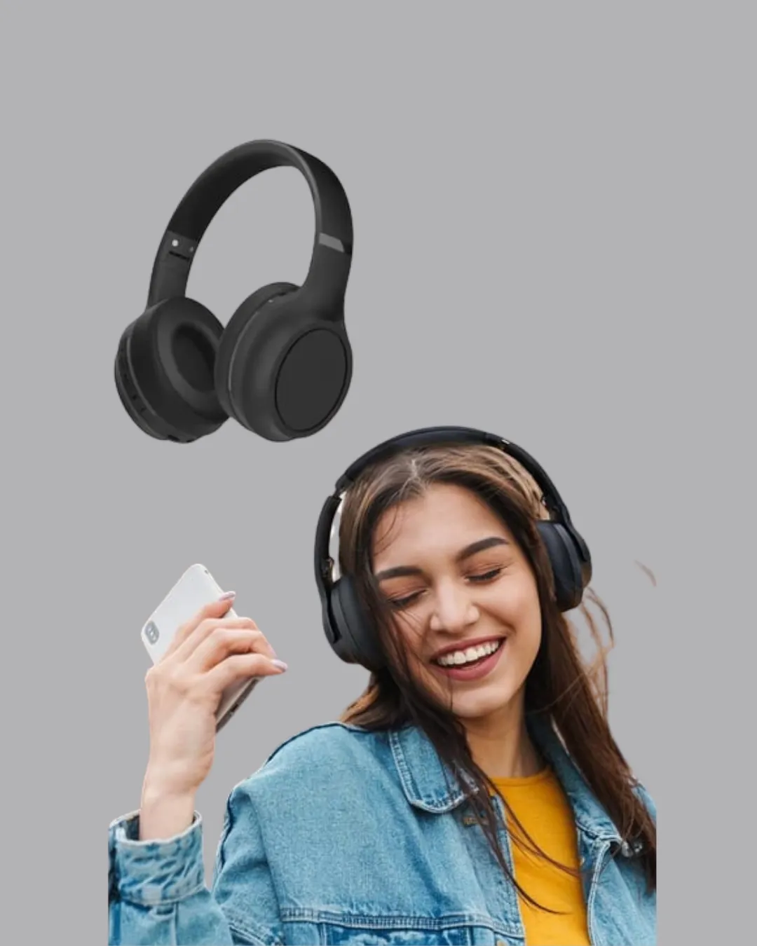 Kablosuz Bluetooth Kulaklık 5.0 18 Saat Kullanım Dinamik Sürücü Siyah