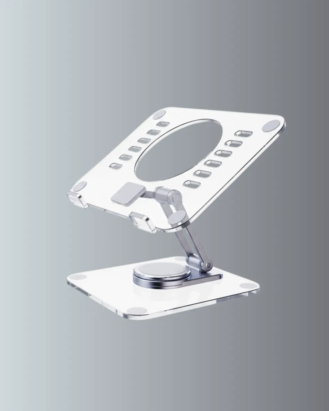 Ayarlanabilir Şeffaf Tablet Standı Kaymaz Silikon Tabanlı