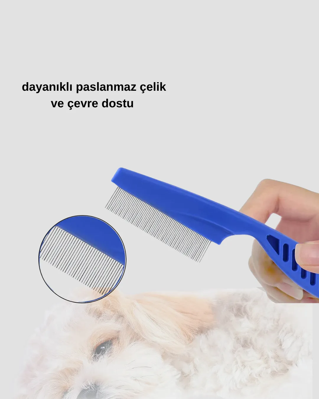 Evcil Hayvan Tüy Bakım Seti – 4’lü Paslanmaz Çelik ve Eco Plastik, Kolay Temizlenebilir ve Dayanıklı