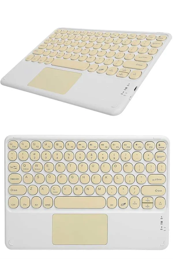 Bluetooth Touchpad Klavye Ultra İnce Taşınabilir Q Klavye