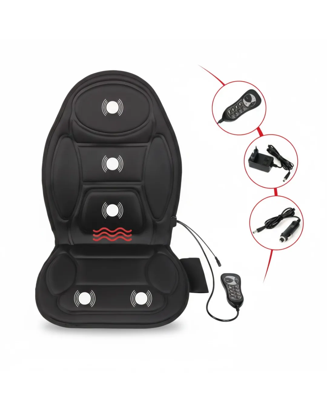 Titreşimli Masaj Minderi 5 Masaj Modu ve 3 Yoğunluk Seviyesi