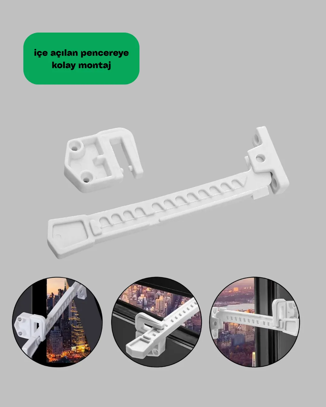Emniyet Amaçlı Pencere Açılma Sınırlayıcı Aparat 2 Adet