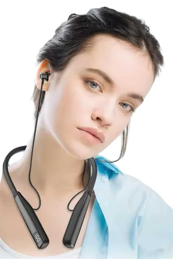 Boyun Askılı 100 Saat Kablosuz Kulaklık Göstergeli Bluetooth Kulaklık
