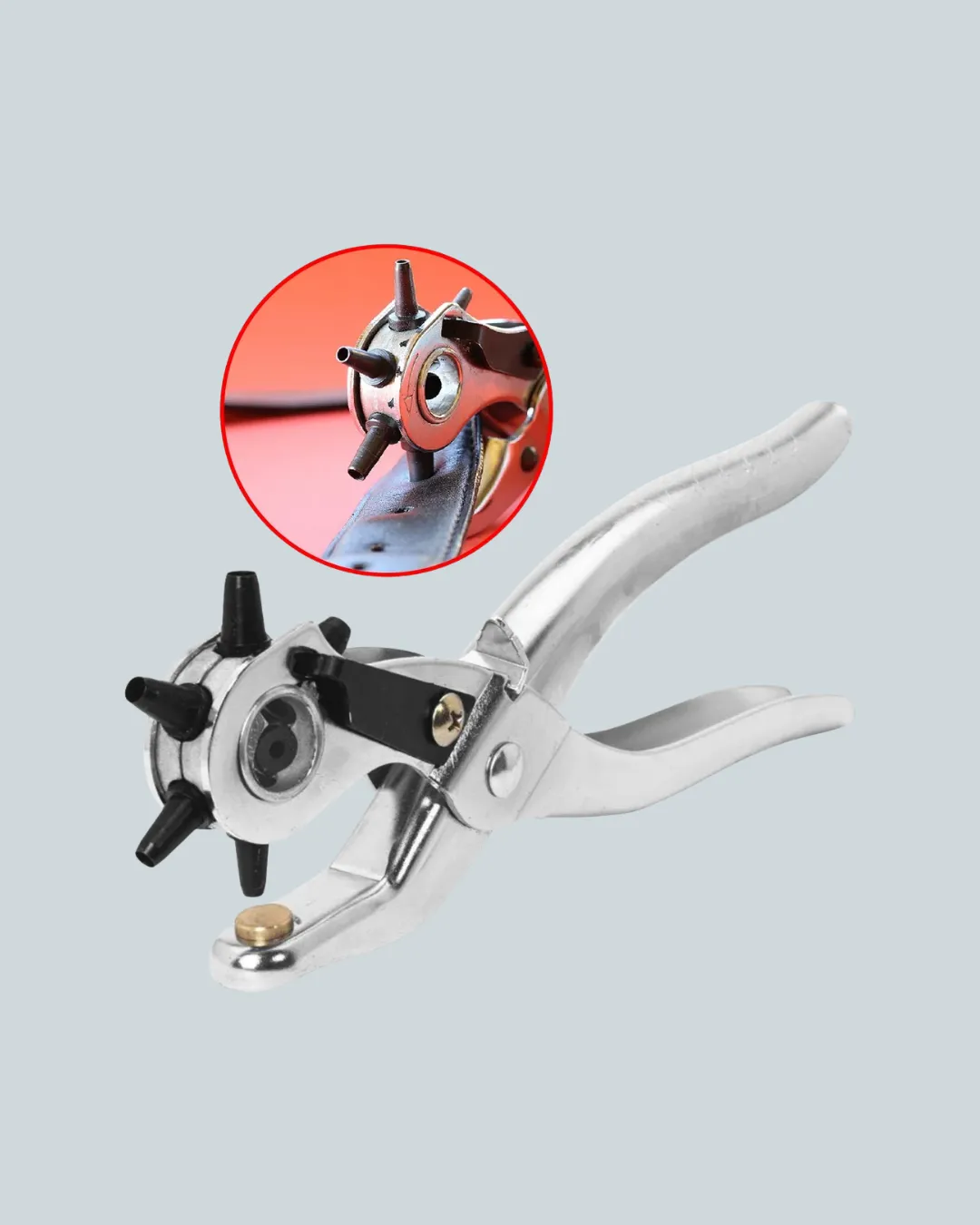 Profesyonel Deri Delme Pensesi Döner Başlıklı Kemer Delici 6 Fonksiyonlu