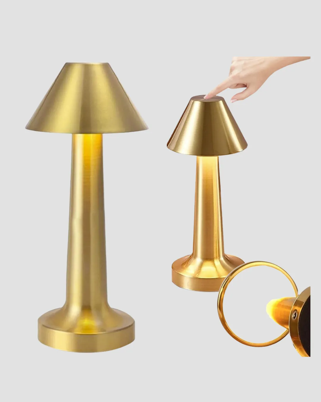 LED Masa Lambası 3 Renk Ayarlı Şarjlı Kablosuz Modern Tasarım