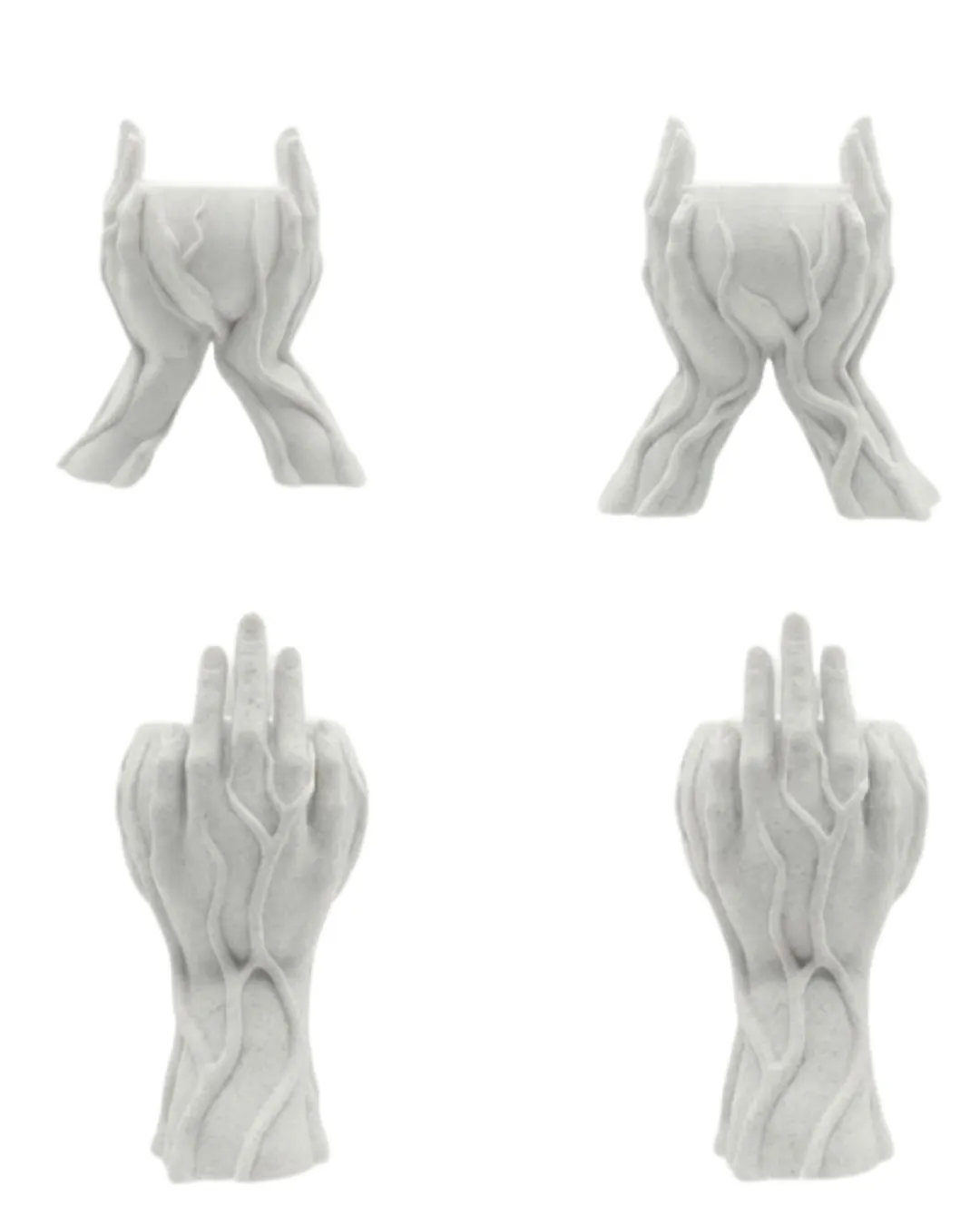 Dekoratif 3D El Tasarımlı Vazo Saksı Modern Ev Dekorasyon Aksesuarı